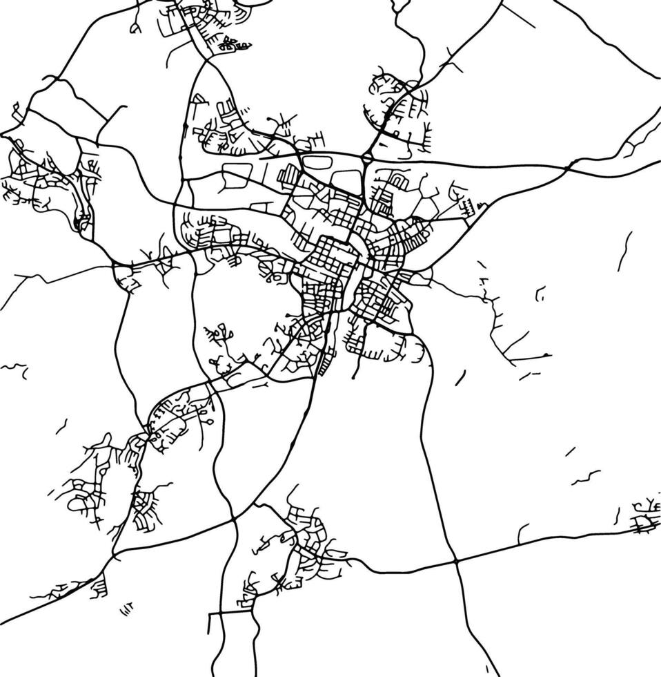 silueta mapa de eskilstuna Suecia. vector