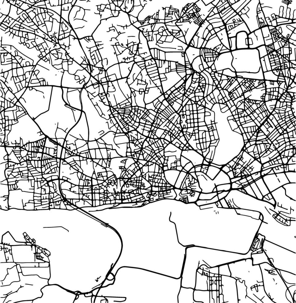 silueta mapa de eimsbuettel Alemania. vector