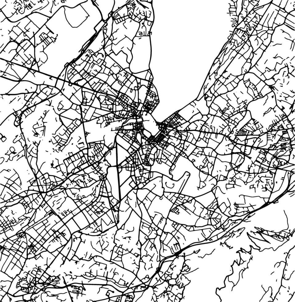 silueta mapa de geneve Suiza. vector