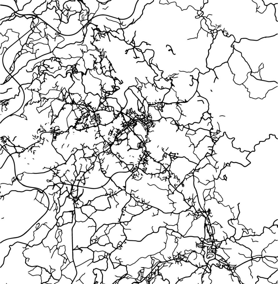 Silhouette map of Felgueiras Portugal. vector