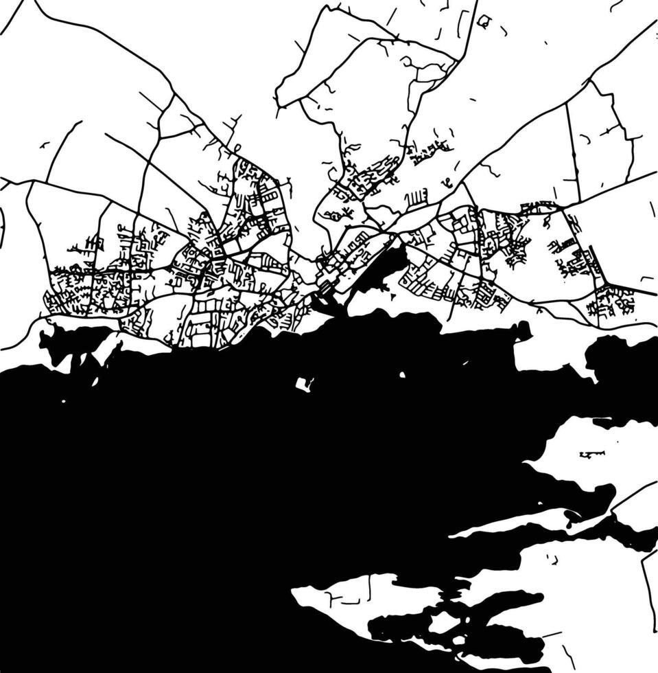 Silhouette map of Gaillimh Ireland. vector