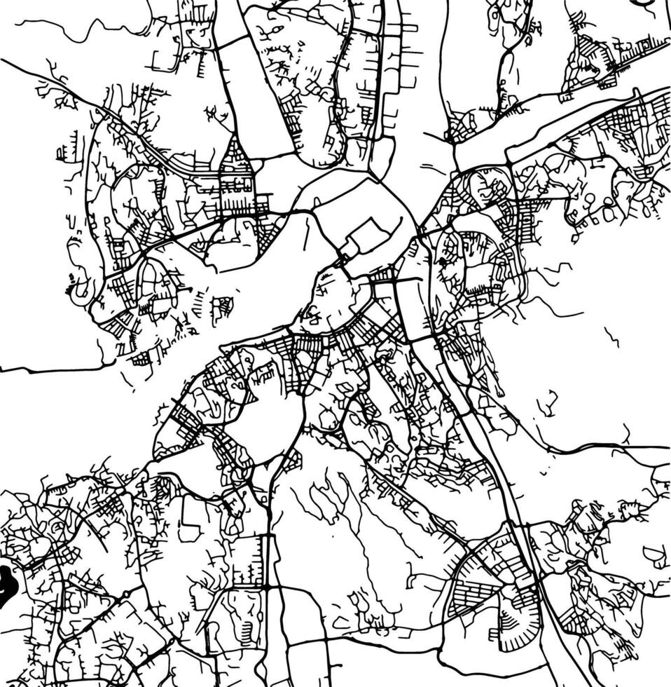 Silhouette map of Goeteborg Sweden. vector