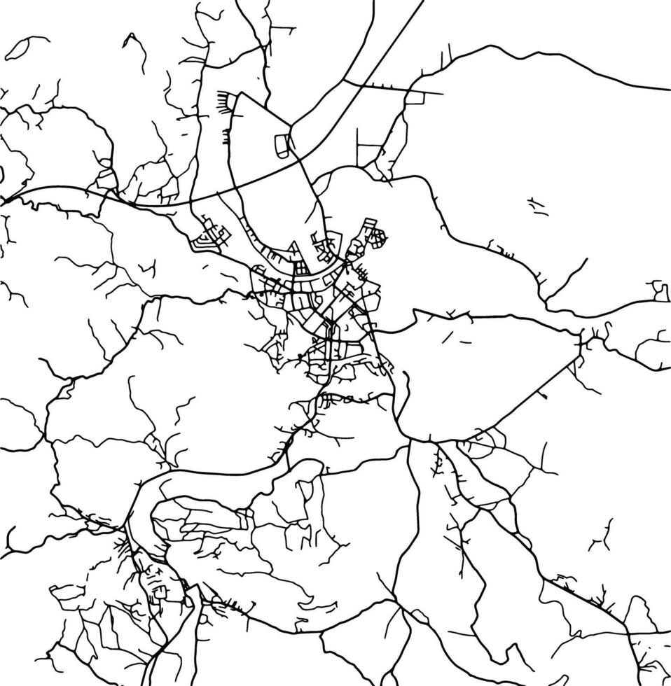 Silhouette map of Karlovac Croatia. vector