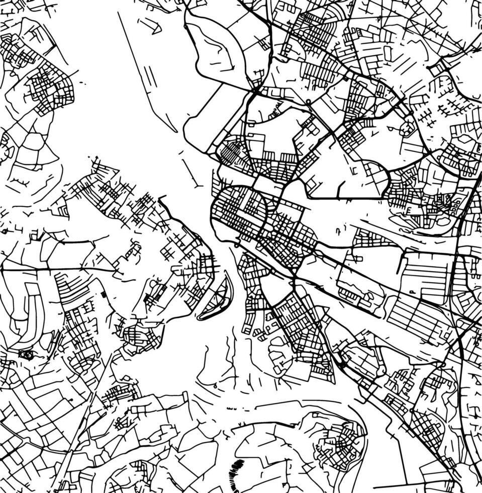 silueta mapa de Mannheim Alemania. vector