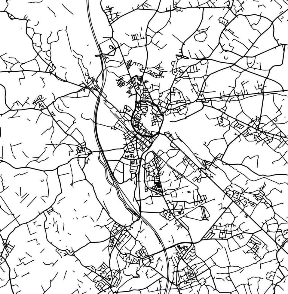 silueta mapa de mechelen Bélgica. vector