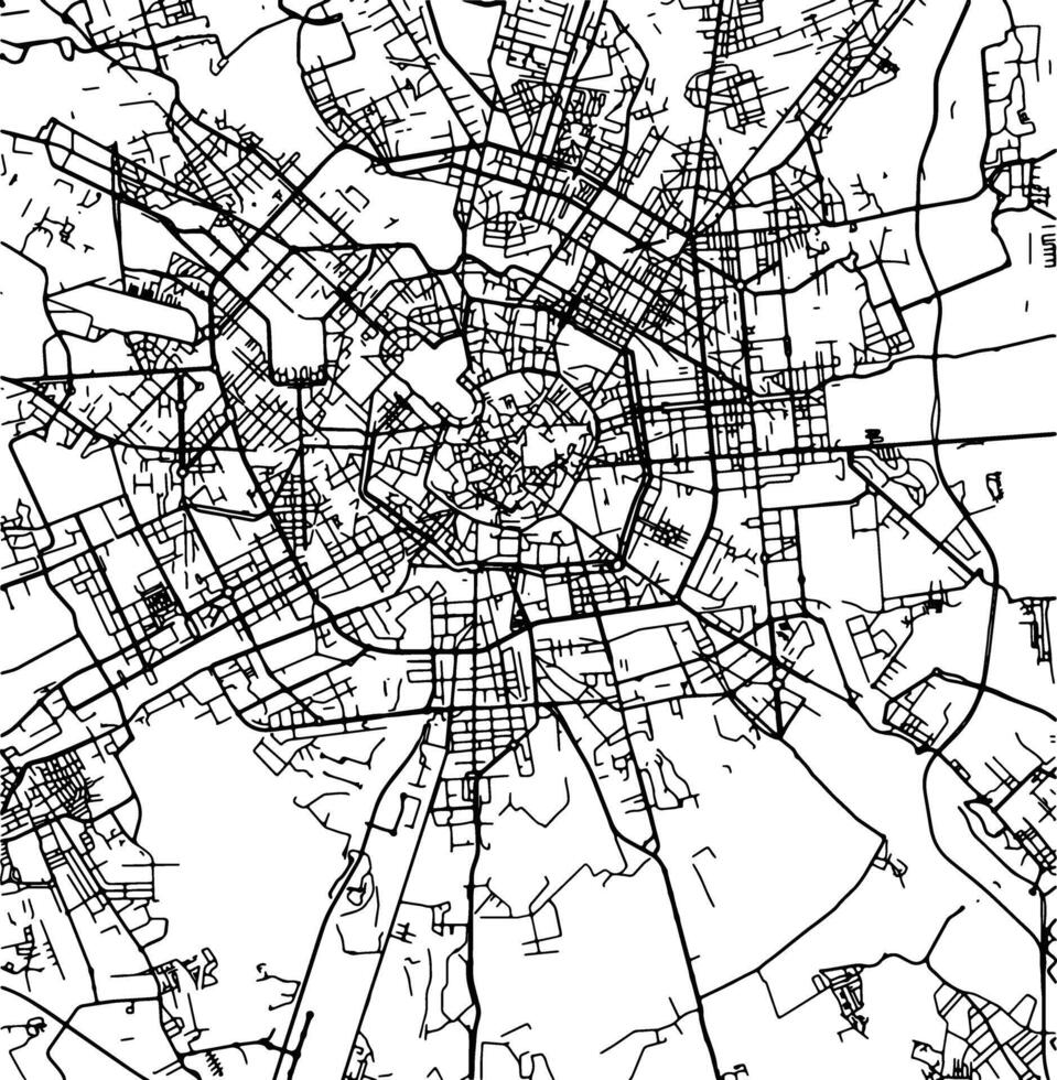 silueta mapa de Milán Italia. vector