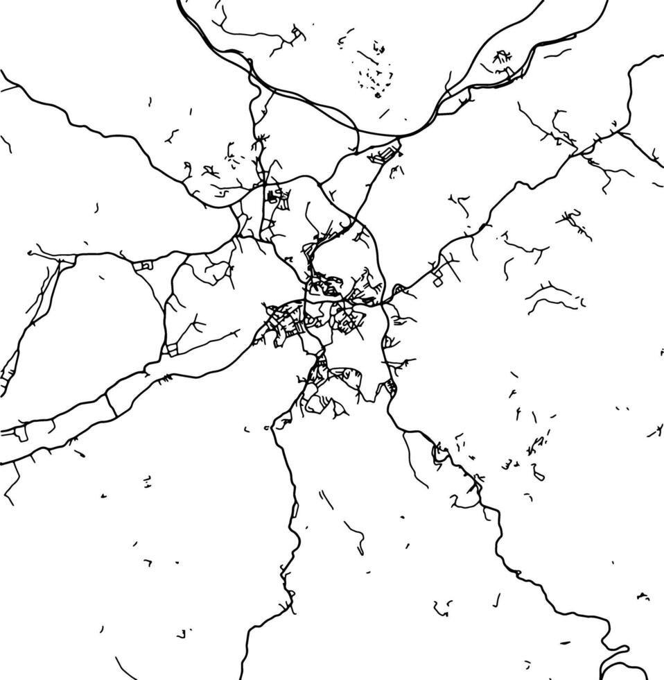 Silhouette map of Novo Mesto Slovenia. vector