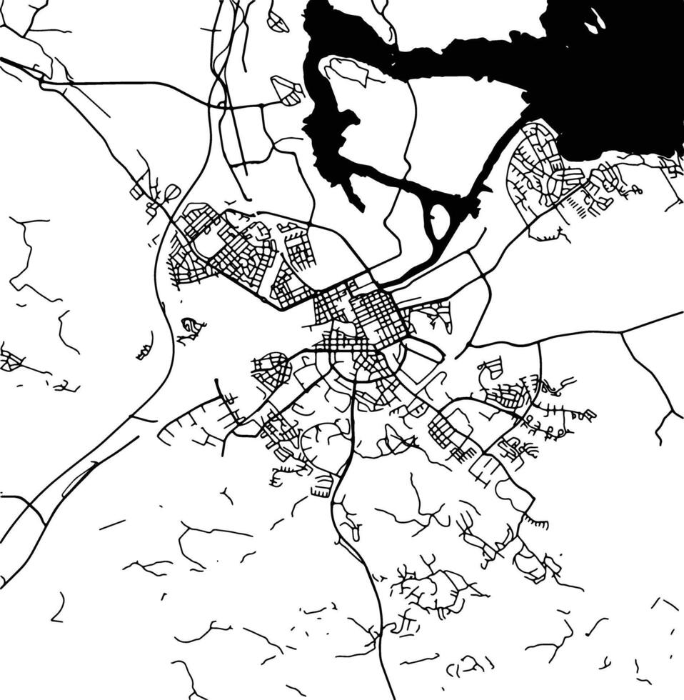 silueta mapa de norrköping Suecia. vector