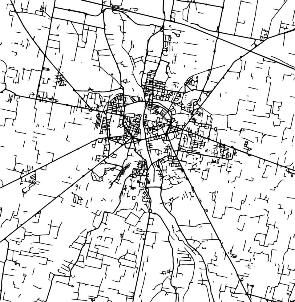 Silhouette map of Parma Italy. vector