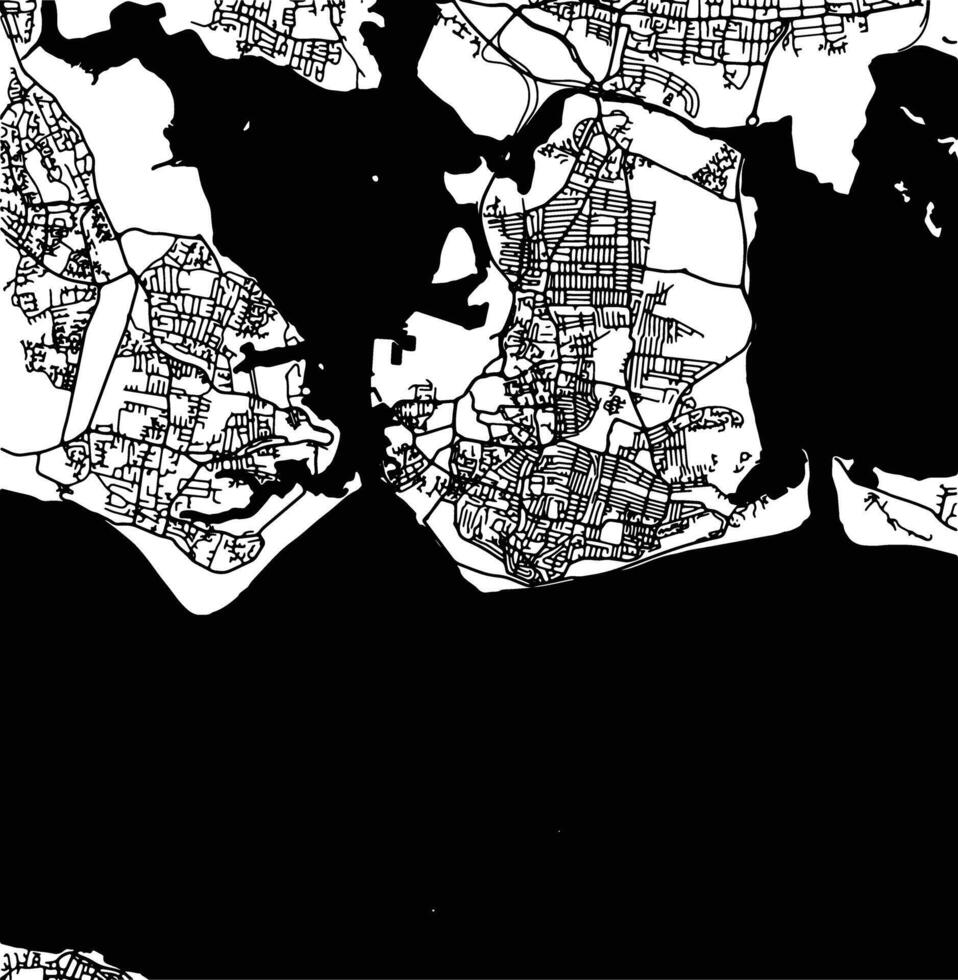 silueta mapa de Portsmouth unido Reino. vector