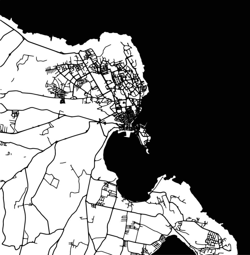 Silhouette map of Siracusa Italy. vector