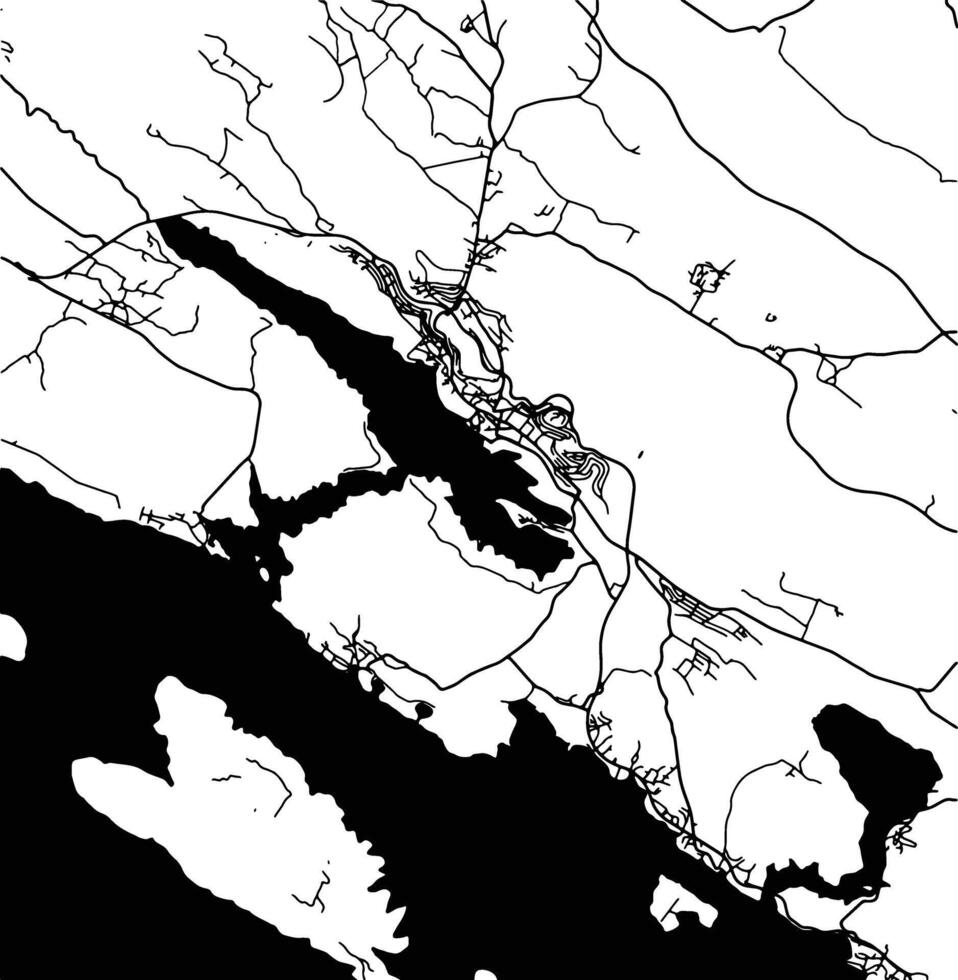 Silhouette map of Sibenik Croatia. vector