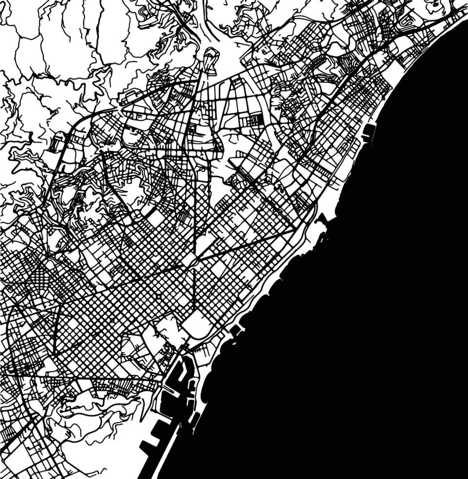 silueta mapa de sant martí España. vector