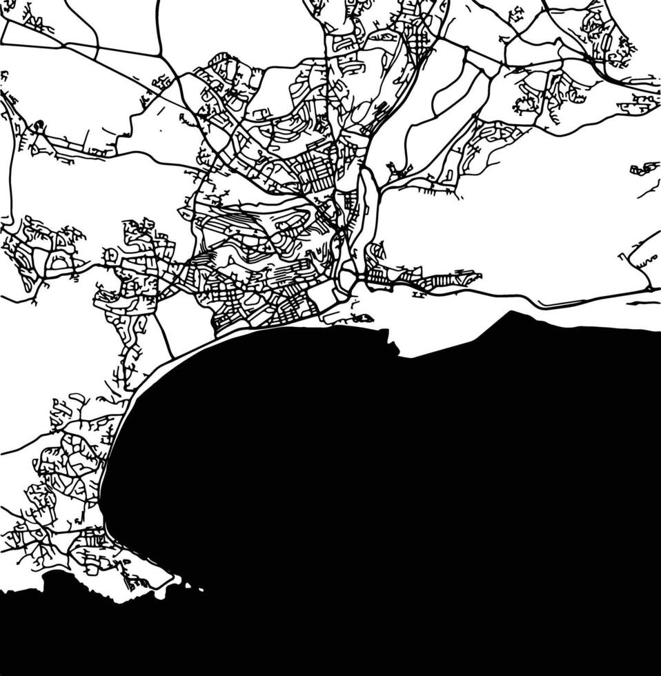 silueta mapa de Swansea unido Reino. vector