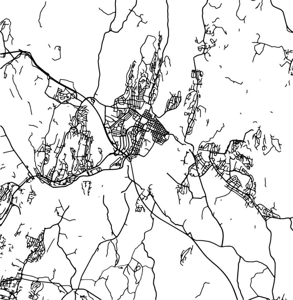 Silhouette map of Sarpsborg Norway. vector