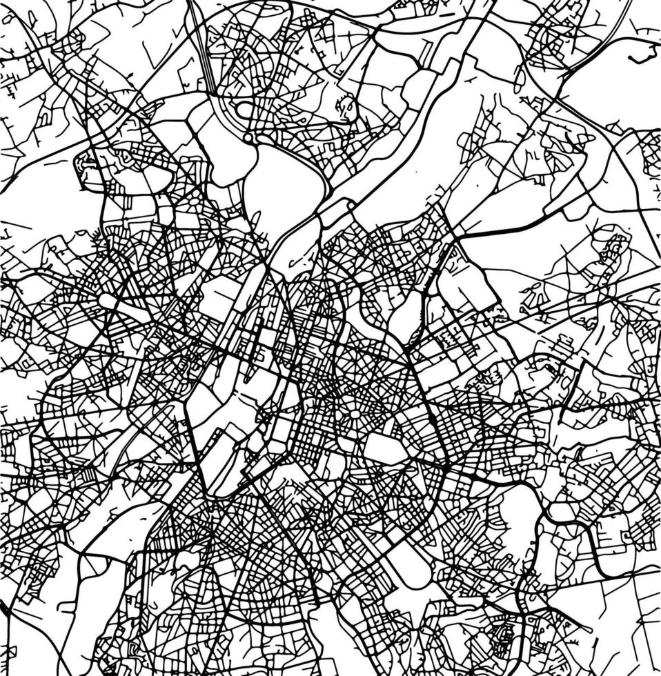 silueta mapa de schaerbeek Bélgica. vector