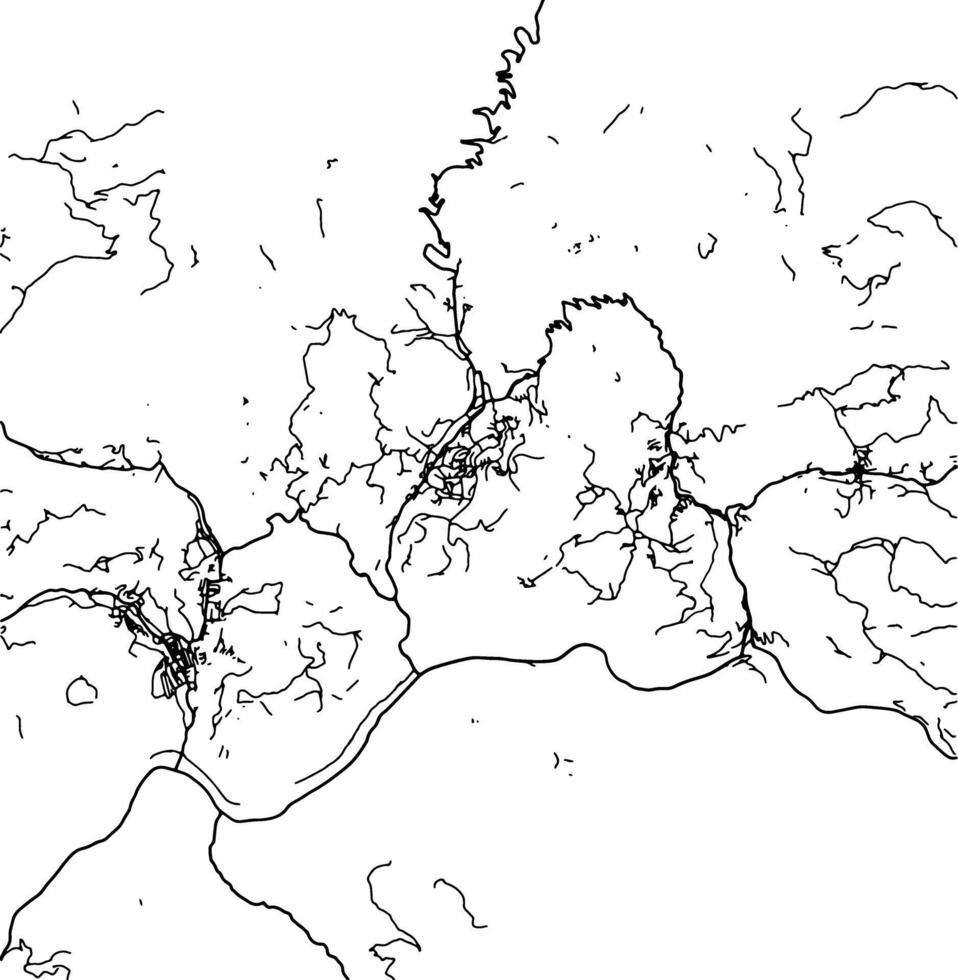 silueta mapa de trbovlje Eslovenia. vector