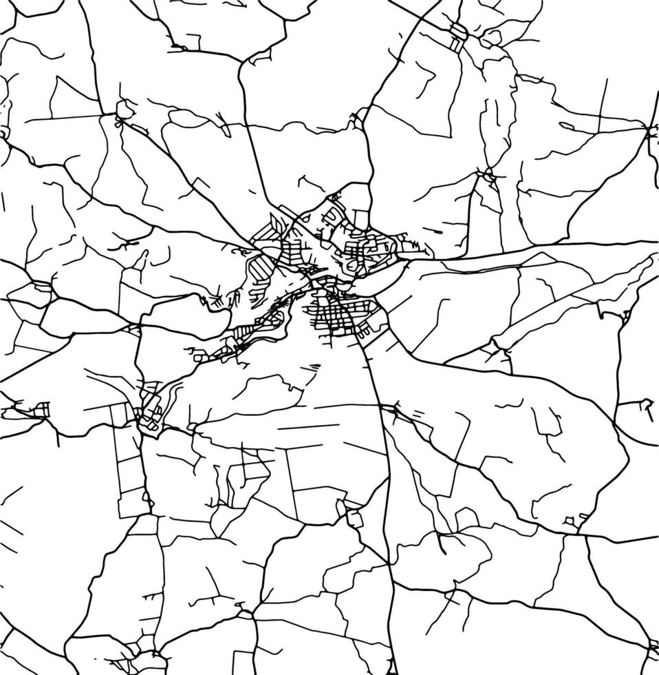 silueta mapa de trébico checo república. vector