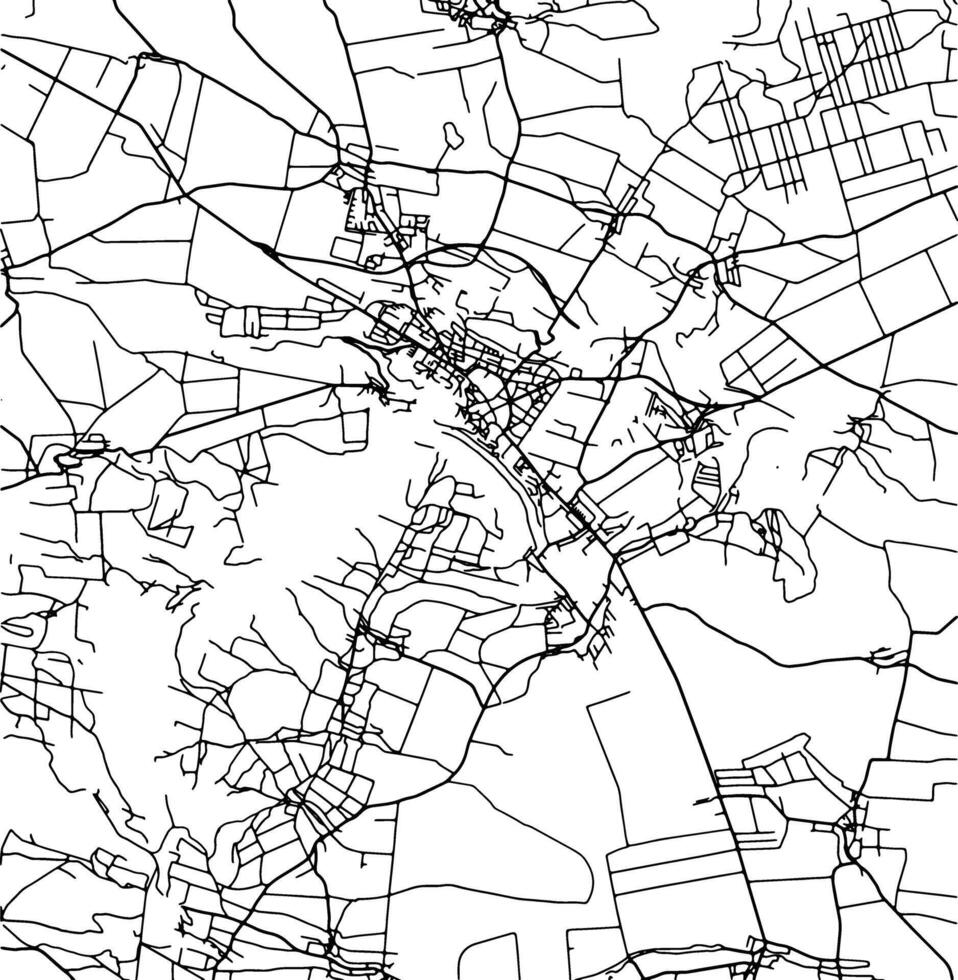 silueta mapa de znojmo checo república. vector