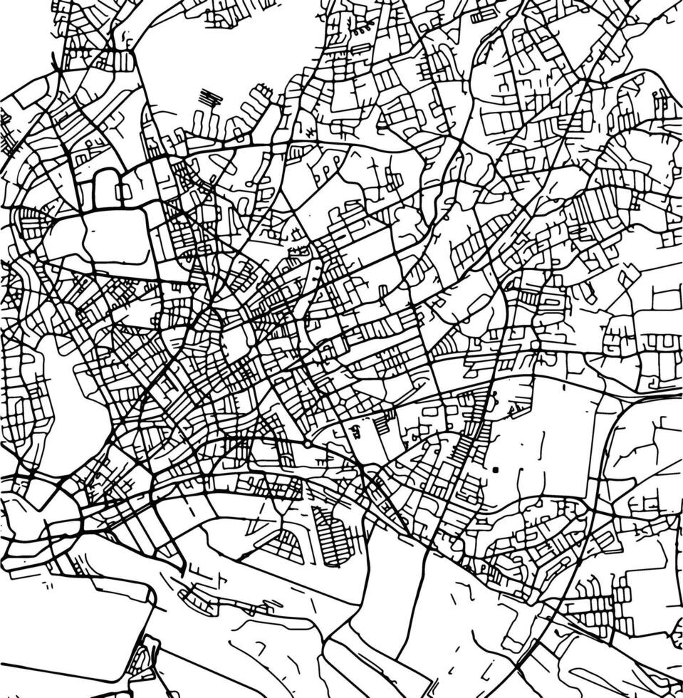 silueta mapa de wandsbek Alemania. vector