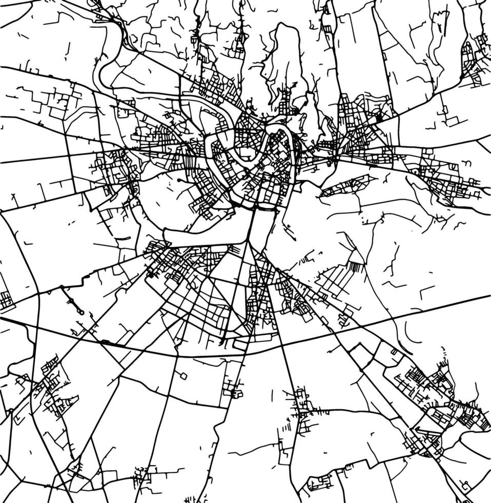 silueta mapa de Verona Italia. vector