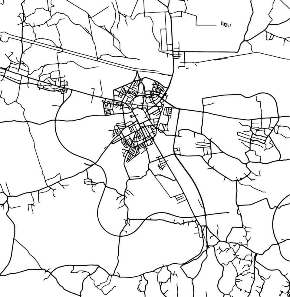 silueta mapa de varazdin Croacia. vector