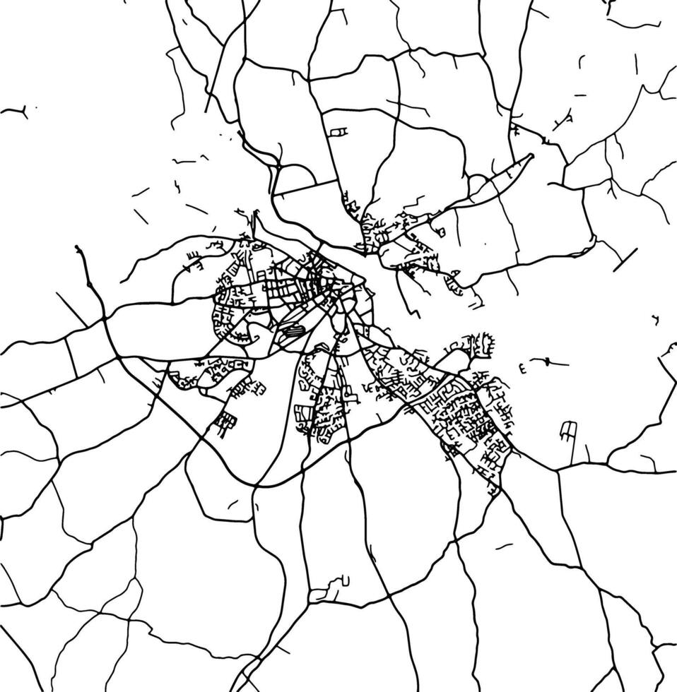 silueta mapa de Waterford Irlanda. vector