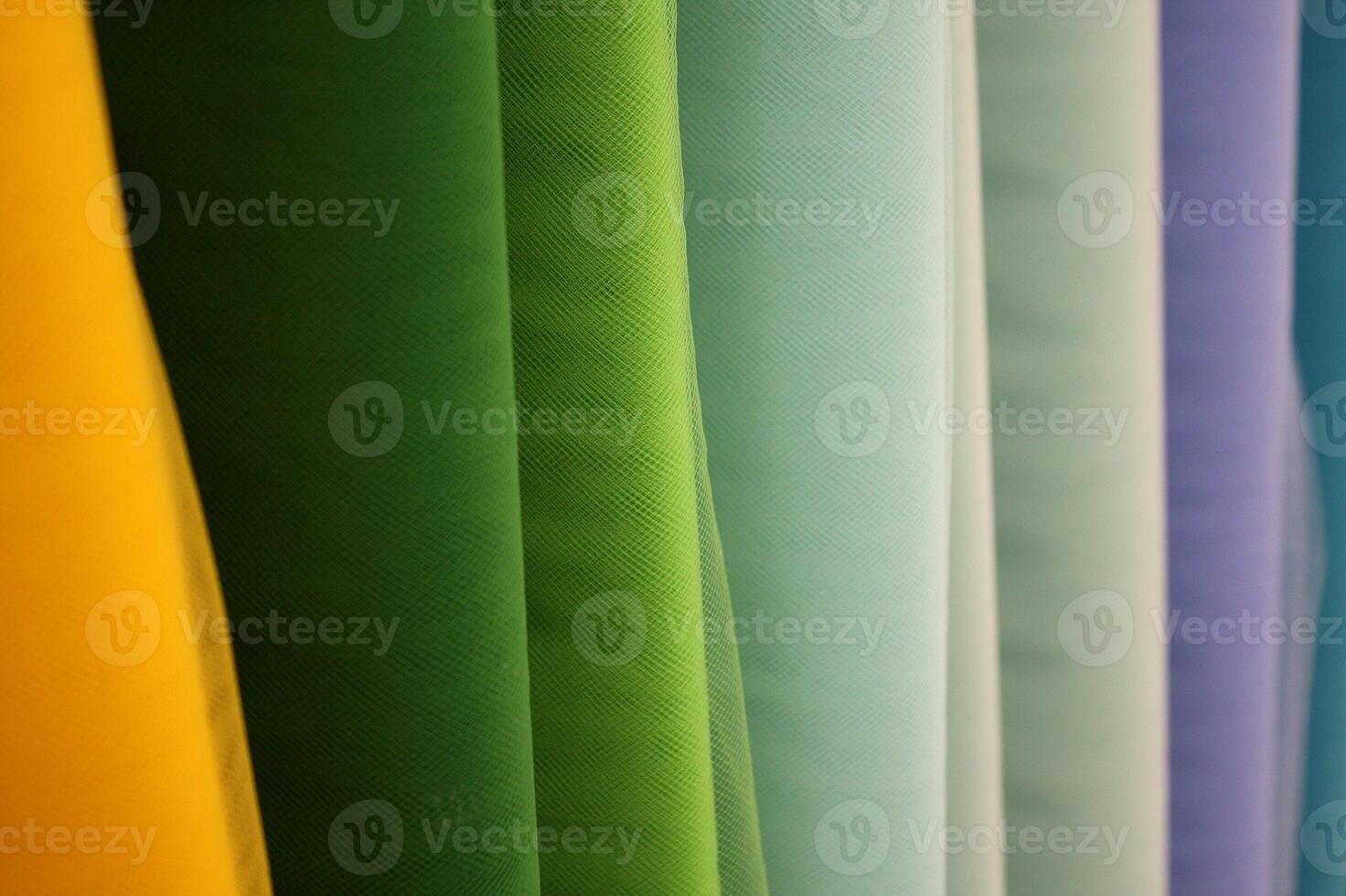 Colorful Bolts of Tulle Fabrics photo