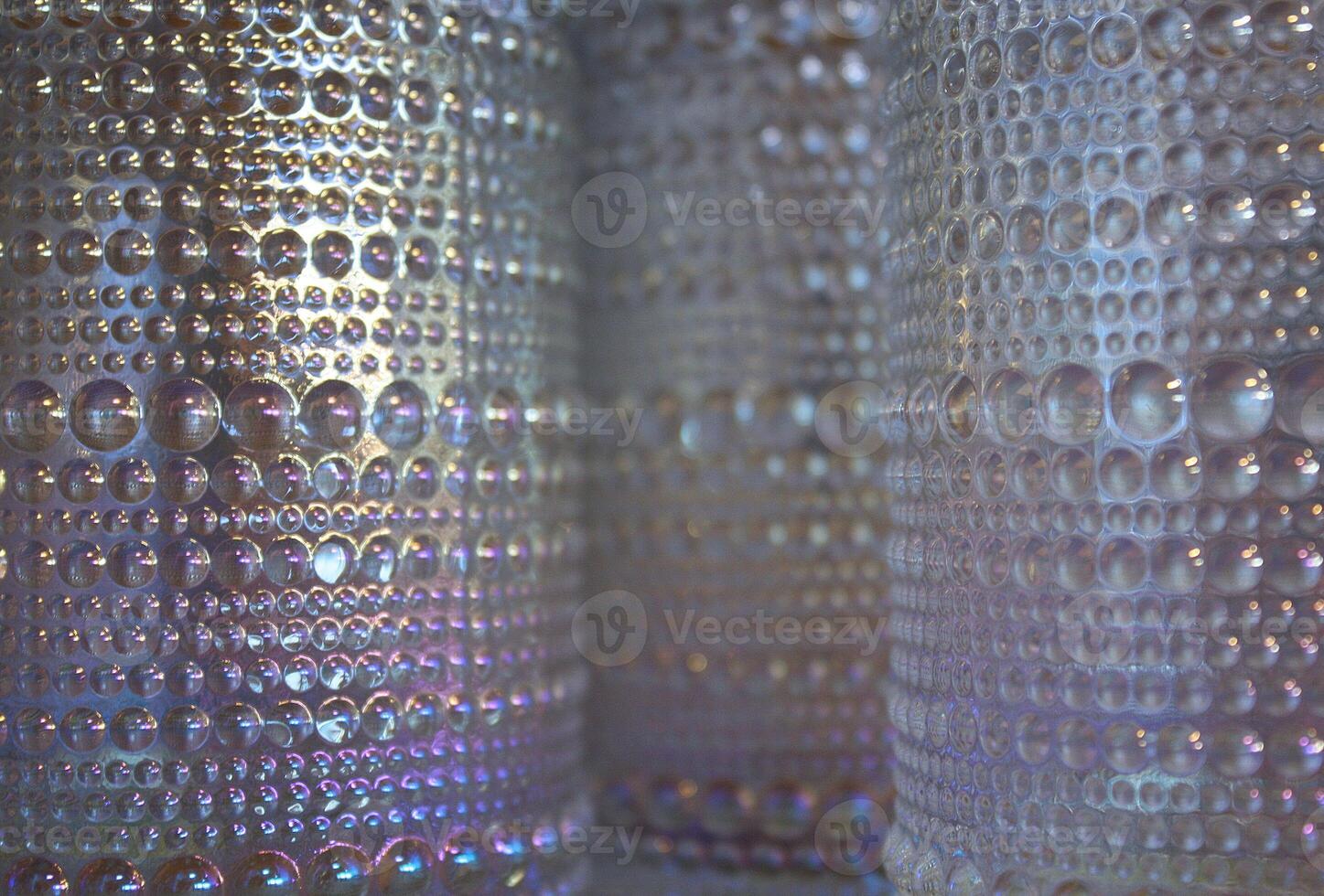 Colorful Textured Glassware with Rainbow Colors photo