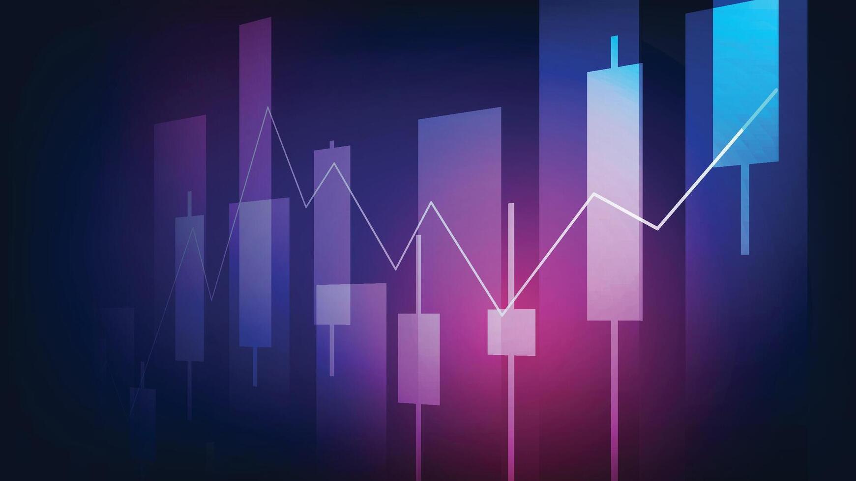 economy background. stock market graph with bar chart vector