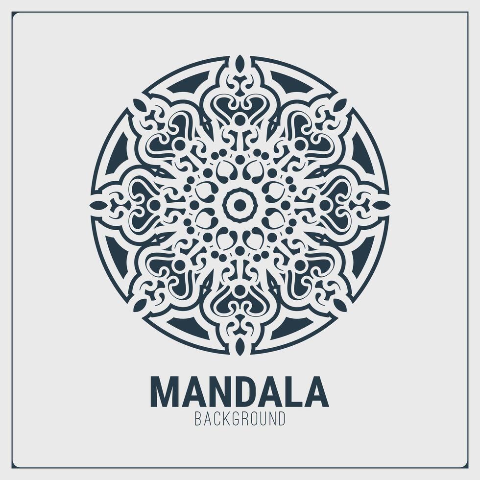 Mandala flat background design template vector