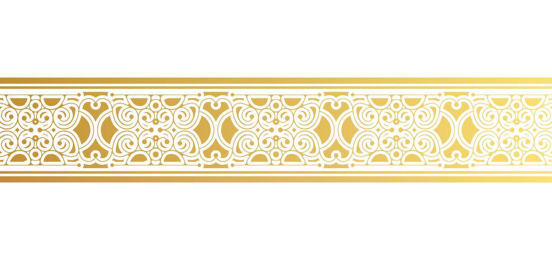 Elegant golden ornamental border template vector