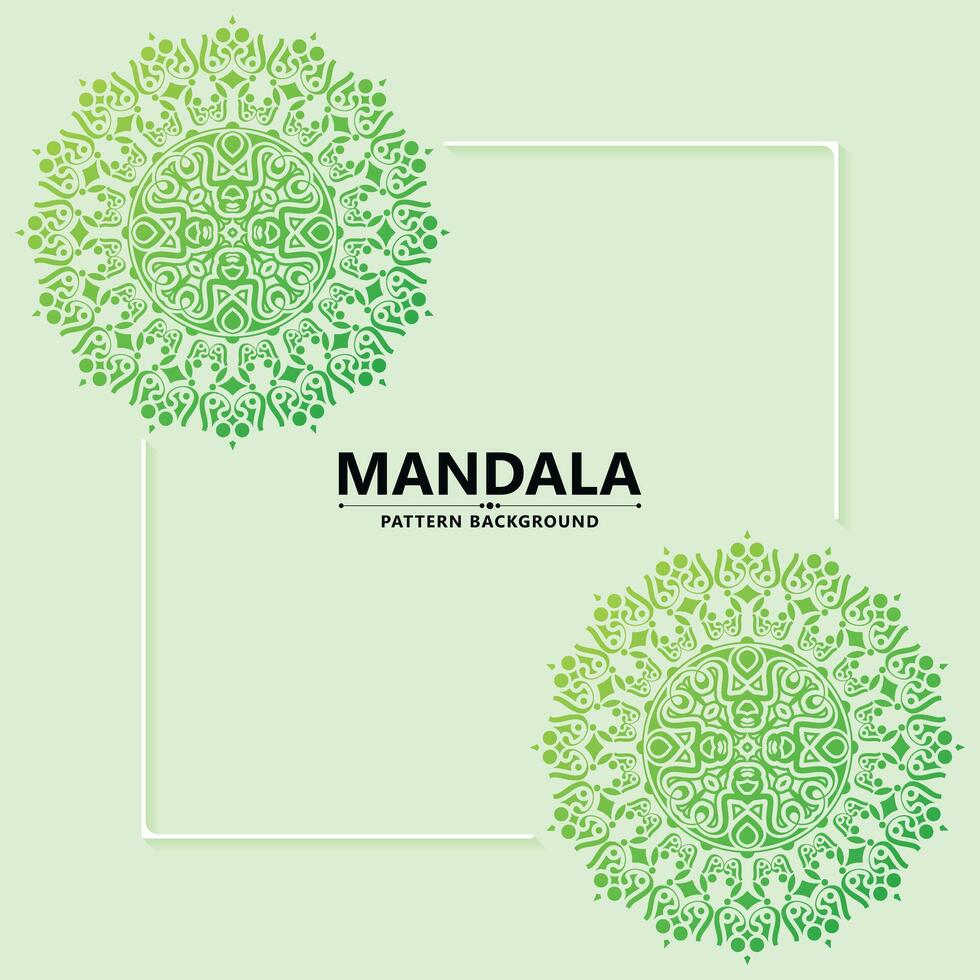 Green decorative mandala background vector