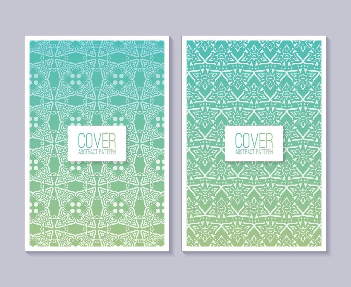 gradient geometric pattern cover design vector