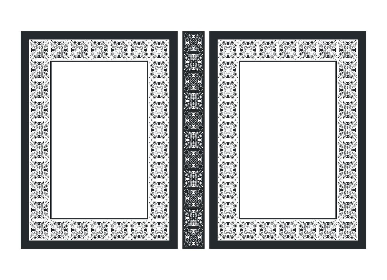 Ornamental book cover design vector