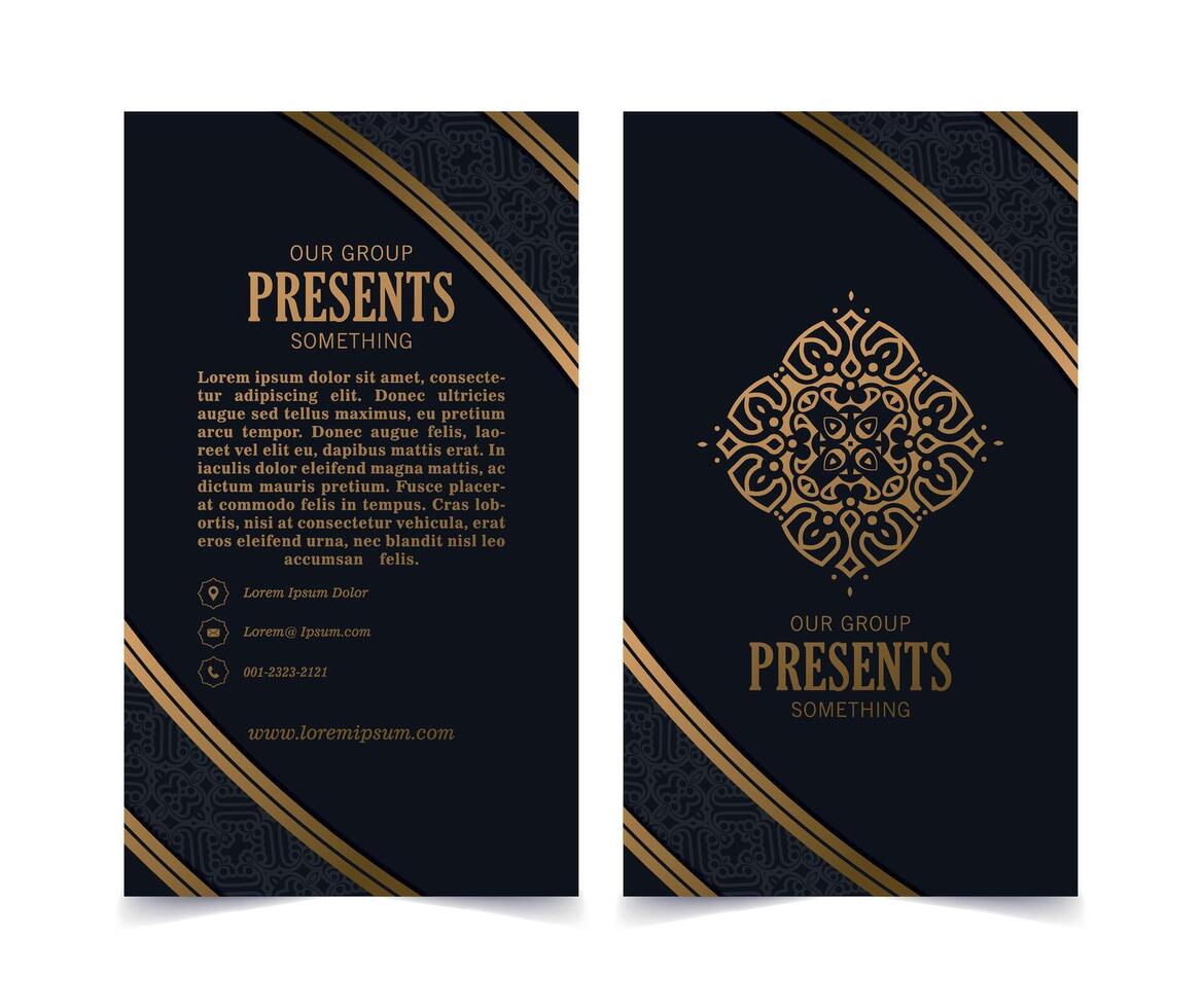 Luxury ornamental logos and business cards template vector