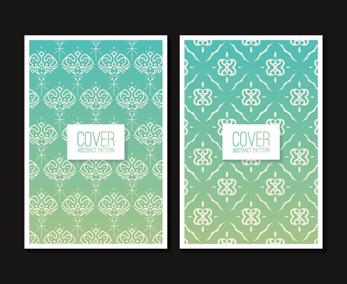 gradient geometric pattern cover design vector