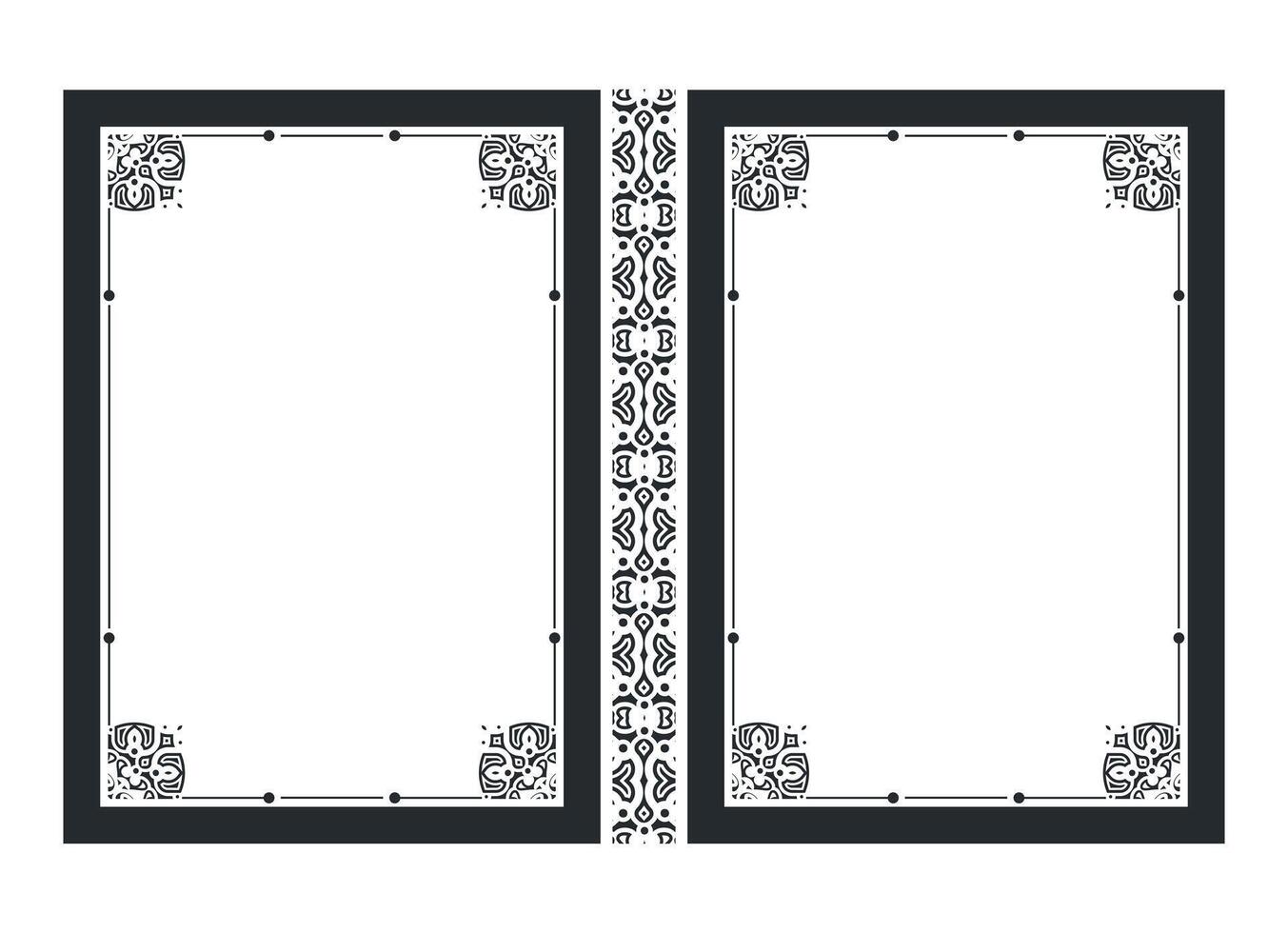 Ornamental book cover design vector