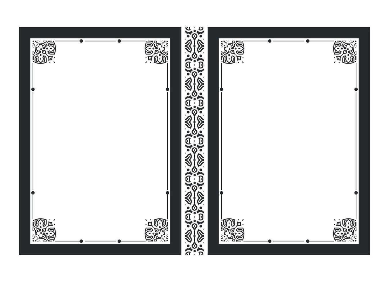 diseño de portada de libro ornamental vector