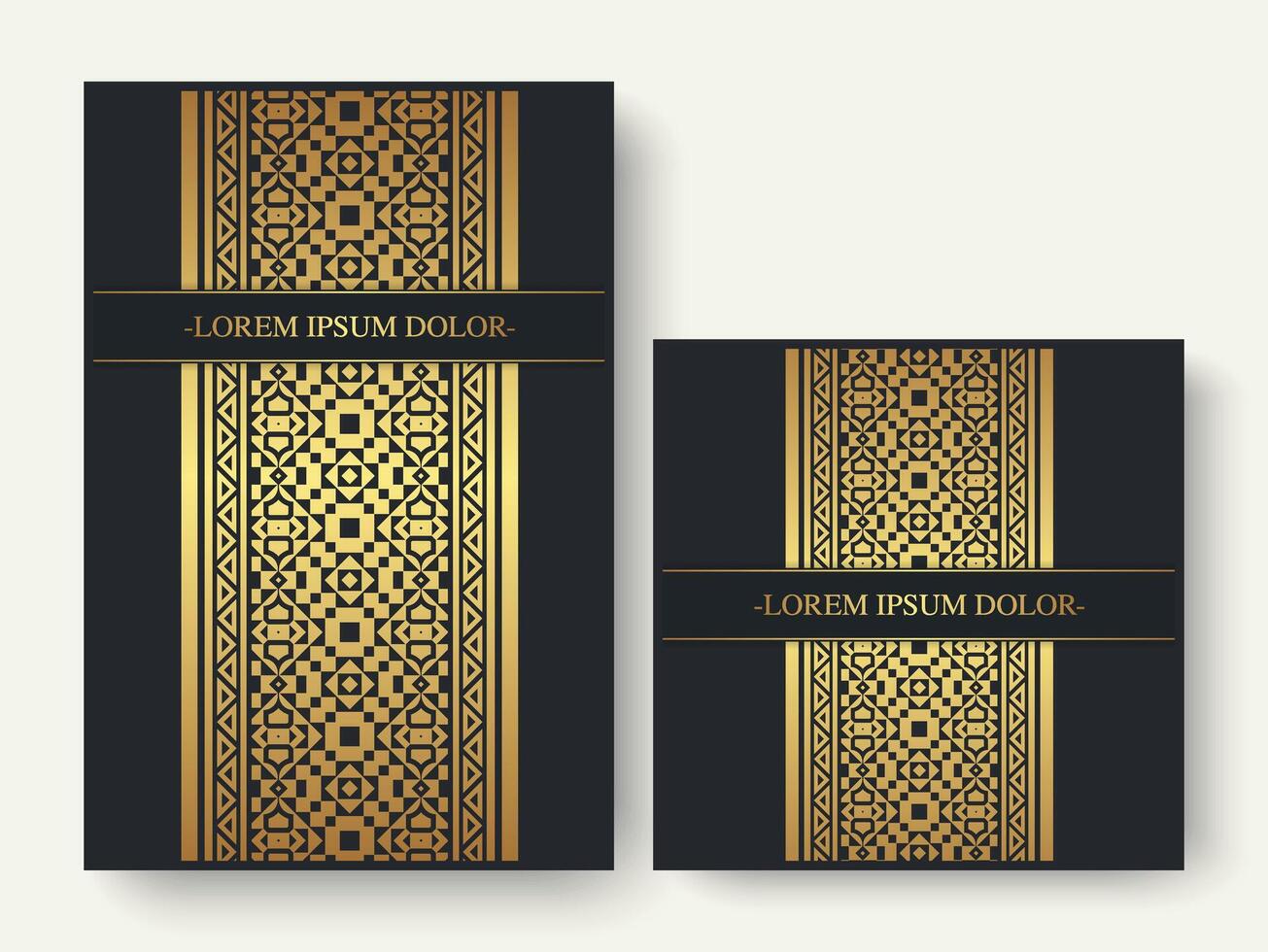 luxury book cover with ornamental pattern texture vector