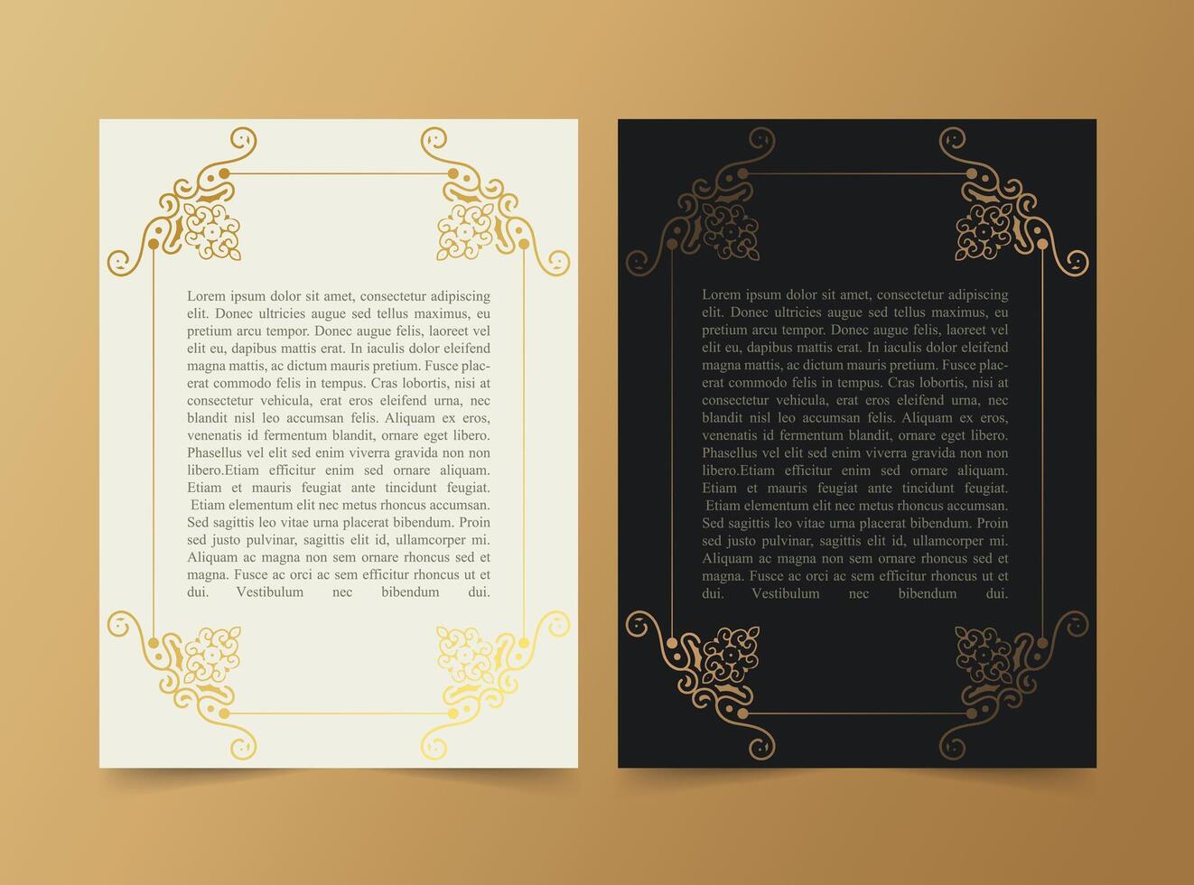Luxury ornament greeting card vector template