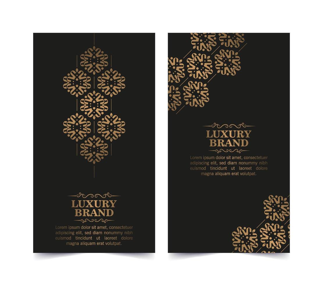 Luxury ornament pattern style card design vector