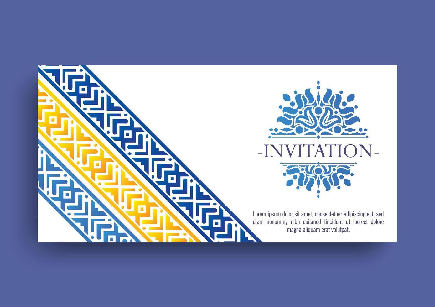 Colorful invitation background style ornamental pattern vector
