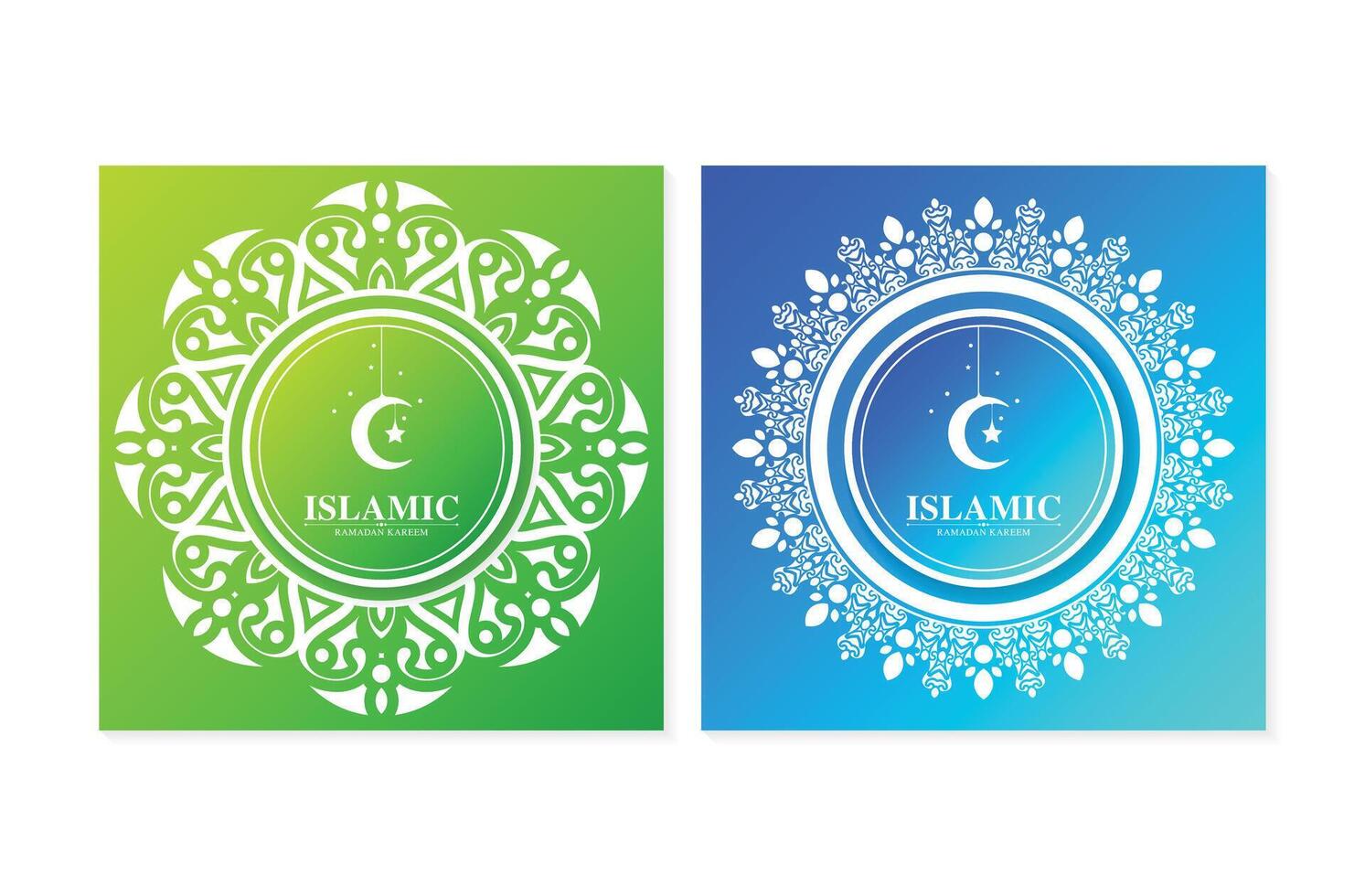 Colorful Ramadan kareem card template vector
