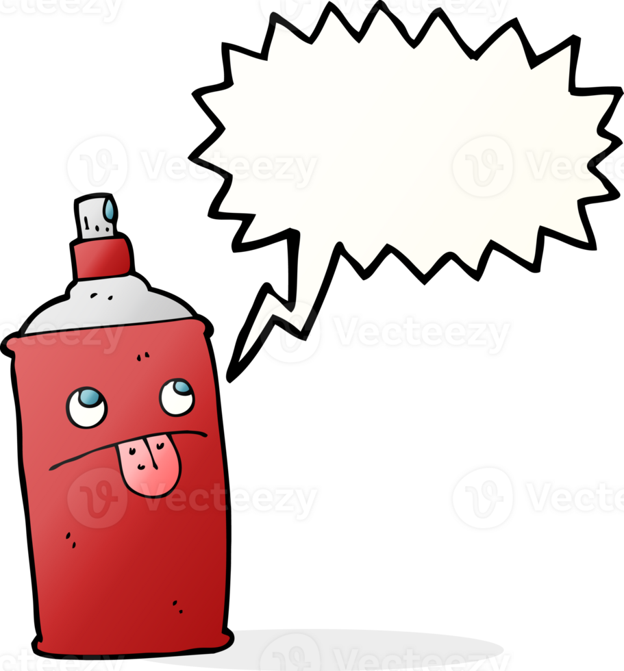 cartoon spray can with speech bubble png