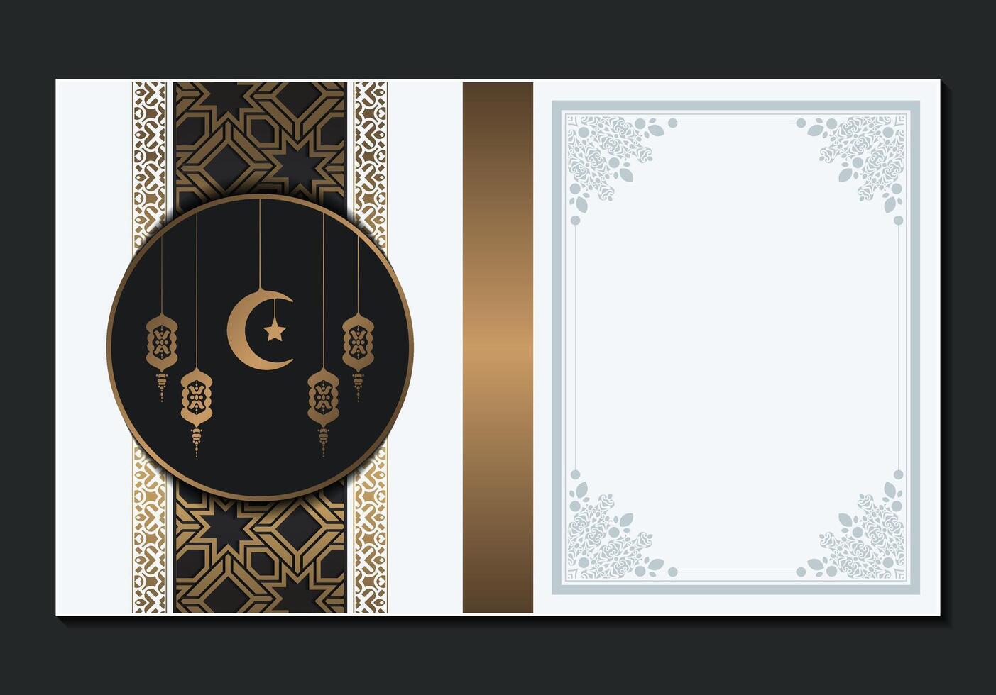 Luxury ramadan islamic ornament cover vector