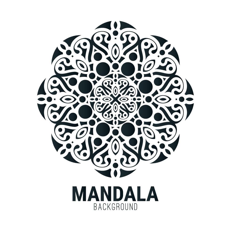 plantilla de diseño de fondo plano mandala vector