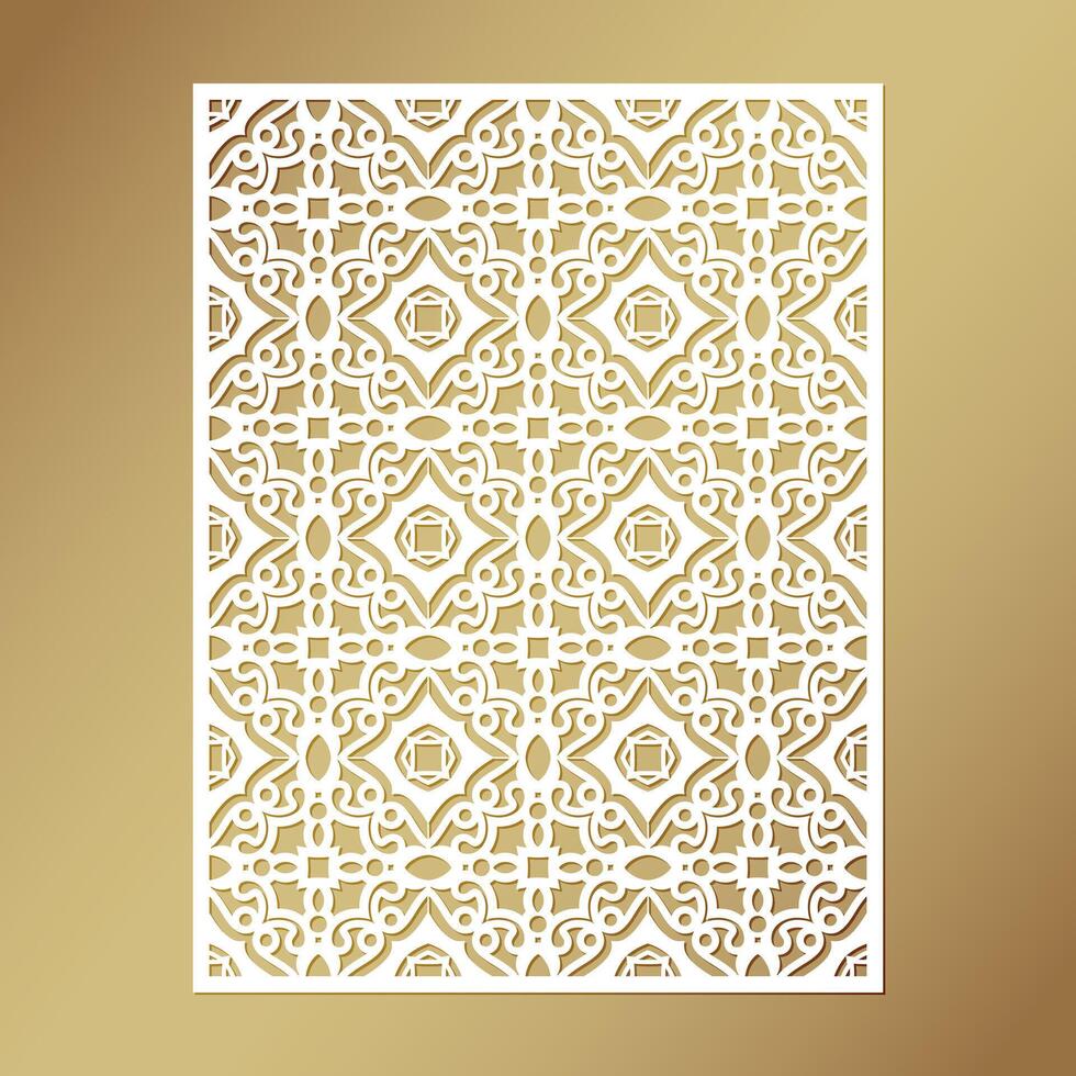 seamless die cut decorative pattern template vector