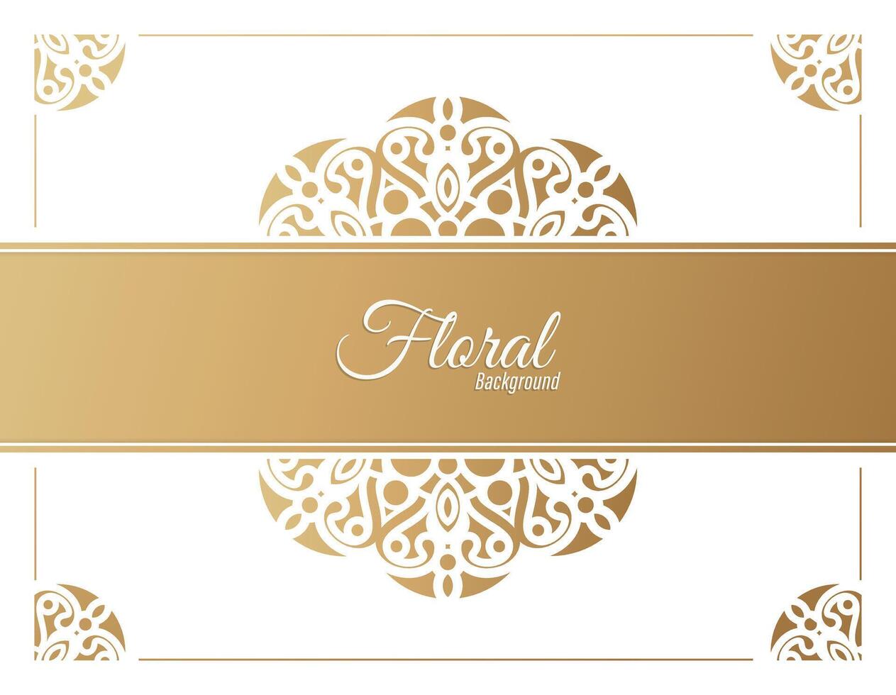 Luxury decorative floral frame background vector