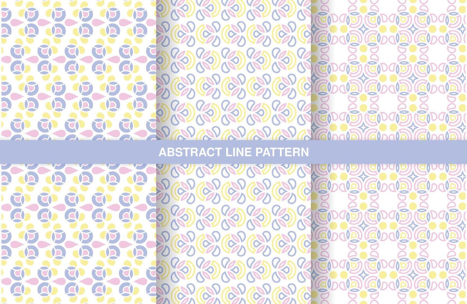 colección de patrones sin fisuras de color pastel vector